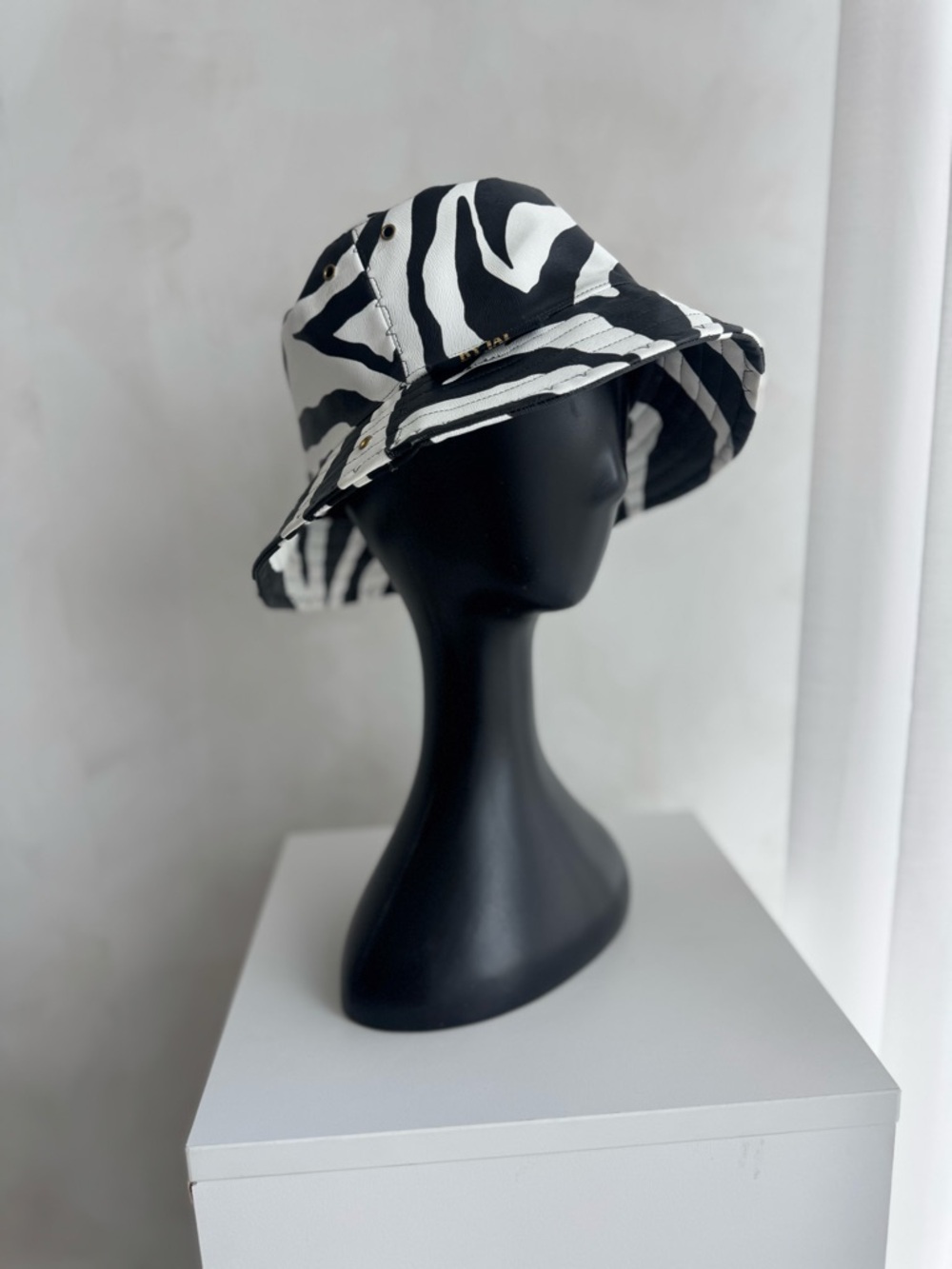 Zebra Print Bucket Hat - Black & White Women’s Accessory